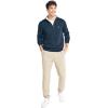 imageNautica Mens QuarterZip SweaterNavtech Collection FallWinter 2024 Navy Seas