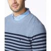 imageNautica Mens Stripe Knit Crewneck SweaterDeep Anchor Heather