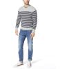 imageNautica Mens Stripe Knit Crewneck SweaterGrey Heather