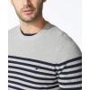 imageNautica Mens Stripe Knit Crewneck SweaterGrey Heather