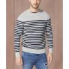 imageNautica Mens Stripe Knit Crewneck SweaterGrey Heather