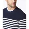 imageNautica Mens Stripe Knit Crewneck SweaterNavy