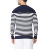 imageNautica Mens Stripe Knit Crewneck SweaterNavy