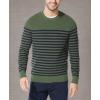 imageNautica Mens Stripe Knit Crewneck SweaterPine Forest