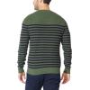 imageNautica Mens Stripe Knit Crewneck SweaterPine Forest