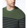 imageNautica Mens Stripe Knit Crewneck SweaterPine Forest