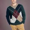 imageNautica Mens Sustainably Crafted Argyle Crewneck SweaterNavy Seas