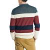 imageNautica Mens Sustainably Crafted Striped Textured Crewneck SweaterNautica Tan