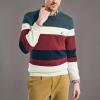 imageNautica Mens Sustainably Crafted Striped Textured Crewneck SweaterNautica Tan