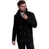 imageNautica Mens Wool Blend Peacoat  DoubleBreasted Winter Coat Regular Big ampamp Tall SizesBlack
