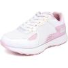 imageNautica Girls Sneakers  LaceUp Tennis Shoes Casual ampamp Comfortable for ToddlersToddler Little Kids ampamp Big Kids PlatformRegularWhite Iridescentolivet