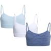 imageNautica Girls Training Bra  3 Pack6 Pack Seamless Padded Bralette Underwear for Girls with Removable Pads Sizes SXLPowder BlueScript WhiteOxford Blue3pk