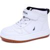 imageNautica Kids High Top Basketball Sneakers  ToddlerLittle Kid Fashion Boots Comfortable Athletic Walking Shoes for Boys and GirlsWhite Smoothoakford