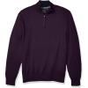 imageNautica Mens Navtech QuarterZip SweaterBlackberry Heather