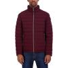 imageNautica Mens Stretch Reversible Midweight Puffer Jacket Wind and Water ResistantBurgandy