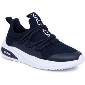 imageNautica Kids Athletic SlipOn Sneakers  Comfortable Bungee Running Shoes for Boys and Girls  Stylish and Supportive Footwear for Active Kids Big KidLittle KidToddlerNavy