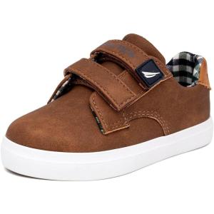 imageNautica Kids Double Strap Sneakers  Casual Athletic Shoes for Boys and Girls  Durable and Comfortable Fit for Toddlers and Little KidsTan Smoothames