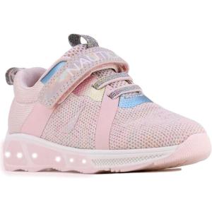 imageNautica Kids LightUp Flashing Sneaker Athletic Running Shoes with Strap  Fashionable and Fun for Boys and Girls  Available in Toddler and Little Kid SizesJurnee Lightsblush Rainbow Metallic