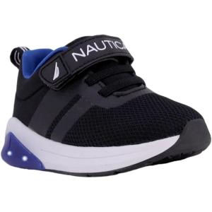 imageNautica Kids LightUp Flashing Sneaker Athletic Running Shoes with Strap  Fashionable and Fun for Boys and Girls  Available in Toddler and Little Kid SizesBlack Cobaltbuoylights