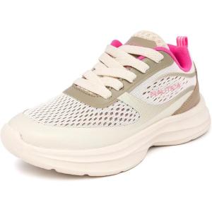 imageNautica Kids Sneakers for Boys ampamp Girls  Max Cushion Fashion Running ampamp Walking Shoes LaceUpBungee ToddlerLittle KidBig KidTan Knockout Pink
