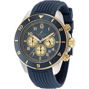 imageNautica Mens Blue Silicone Strap Watch Model NAPNOS404