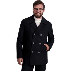 imageNautica Mens Classic Double Breasted PeacoatBlack