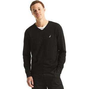 imageNautica Mens Navtech VNeck SweaterLuxury Black