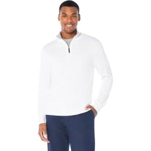 imageNautica Mens QuarterZip SweaterBright White