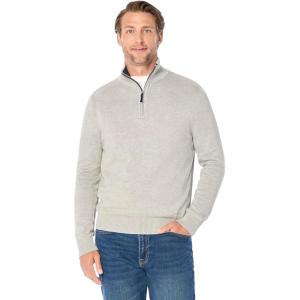 imageNautica Mens QuarterZip SweaterGrey Heather