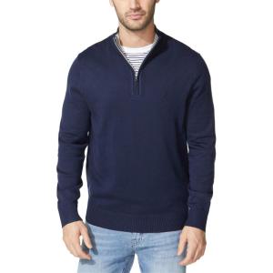 imageNautica Mens QuarterZip SweaterNavy