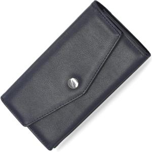 imageNautica Money Manager RFID Slim and Small Wallet for Women  Credit Card Holder with Coin Purse and Zipper Wallet Womens Clutch OrganizerBlack VFlap