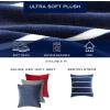 imageNautica  Euro Sham Soft Fleece Bedding with Zipper Closure Stylish Bedding Set for Bed or Couch Plush Euro Red 26quot x 26quotGrey
