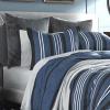 imageNautica  Euro Sham Soft Fleece Bedding with Zipper Closure Stylish Bedding Set for Bed or Couch Plush Euro Red 26quot x 26quotGrey