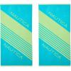 imageNautica  Oversized Beach Towel Set Soft Plush Velour Towels with Hanging Loop Quick Dry ampamp Absorbent Beach Vacation Essentials for Adults ampamp Travel Tilted Logo Blue 2PackTilted Logo Blue