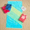 imageNautica  Oversized Beach Towel Set Soft Plush Velour Towels with Hanging Loop Quick Dry ampamp Absorbent Beach Vacation Essentials for Adults ampamp Travel Tilted Logo Blue 2PackLogo Stripe Pink