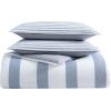 imageNautica  Twin Comforter Set Cotton Reversible Bedding with Matching Sham Mediterranean Inspired Home Decor for All Seasons Fairwater Blue TwinBlueWhiteGrey