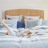 imageNautica  Twin Comforter Set Cotton Reversible Bedding with Matching Sham Mediterranean Inspired Home Decor for All Seasons Fairwater Blue TwinBlueWhiteGrey