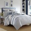 imageNautica  Twin Comforter Set Cotton Reversible Bedding with Matching Sham Mediterranean Inspired Home Decor for All Seasons Fairwater Blue TwinBlueWhiteGrey