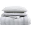 imageNautica  Twin Comforter Set Cotton Reversible Bedding with Matching Sham Mediterranean Inspired Home Decor for All Seasons Fairwater Blue TwinLight GreyWhiteDark Grey