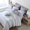 imageNautica  Twin Comforter Set Cotton Reversible Bedding with Matching Sham Mediterranean Inspired Home Decor for All Seasons Fairwater Blue TwinLight GreyWhiteDark Grey