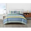 imageNautica  Twin Comforter Set Reversible Cotton Bedding with Matching Sham Medium Weight for Year Round Use Dorm Essentials OekoTex Certified Dover BlueQueen