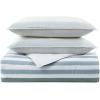 imageNautica  Twin Comforter Set Reversible Cotton Bedding with Matching Sham Medium Weight for Year Round Use Dorm Essentials OekoTex Certified Dover BlueKing