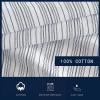 imageNautica  Twin Fitted Sheet Crisp Cotton Percale Bedding Single Ply Woven Lightweight for Year Round Use OekoTex Certified Beaux Stripe BlueBeaux Stripe Blue