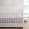 imageNautica  Twin Fitted Sheet Crisp Cotton Percale Bedding Single Ply Woven Lightweight for Year Round Use OekoTex Certified Beaux Stripe BlueColeridge Stripe Red