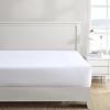 imageNautica  Twin Fitted Sheet Crisp Cotton Percale Bedding Single Ply Woven Lightweight for Year Round Use OekoTex Certified Beaux Stripe BlueSolid White