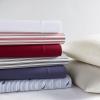 imageNautica  Twin Sheet Set Cotton Percale Bedding Set Crisp ampamp Cool Fully Elasticized Ideal Dorm Essentials Solid Light Blue TwinSailing Grey