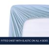 imageNautica  Twin Sheet Set Cotton Percale Bedding Set Crisp ampamp Cool Fully Elasticized Ideal Dorm Essentials Solid Light Blue TwinSolid Light Blue