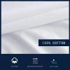 imageNautica  Twin Sheet Set Cotton Percale Bedding Set Crisp ampamp Cool Fully Elasticized Ideal Dorm Essentials Solid Light Blue TwinSolid White