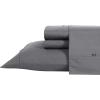 imageNautica  Twin Sheet Set Cotton Percale Bedding Set Crisp ampamp Cool Fully Elasticized Ideal Dorm Essentials Solid Light Blue TwinWhale Grey
