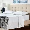imageNautica  Twin Sheet Set Cotton Percale Bedding Set Crisp ampamp Cool Fully Elasticized Ideal Dorm Essentials Solid Light Blue TwinWhite